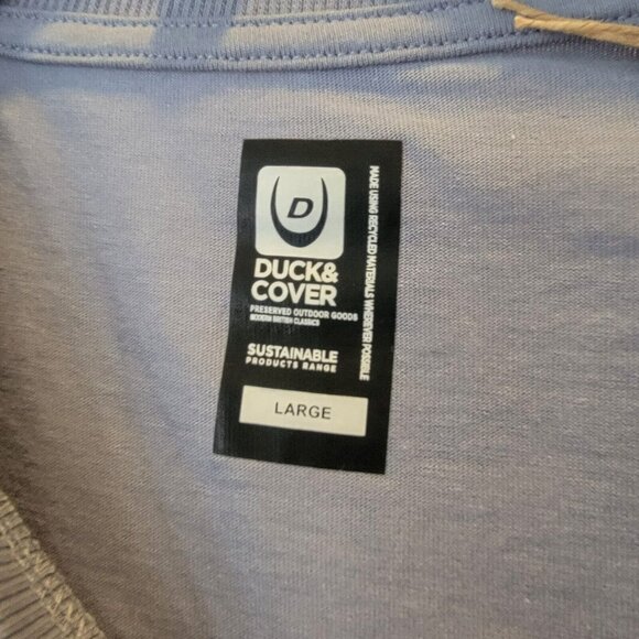 ❤️❤️❤️DUCK&COVER Mens T-Shirt Tee Size L DUCK&COVER Light blue Cotton Soft Basic - Picture 5 of 8